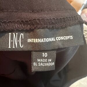 INC NWT cropped black stretch pant